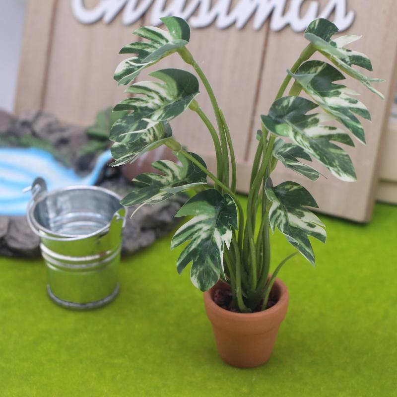 Bonsai Garden For Sale - -Hot Sale 1/12 Dollhouse Simulation Monstera