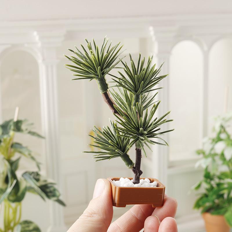 Bonsai Garden Plants - 1Pcs 1/12 Dollhouse Simulation Pine Tree