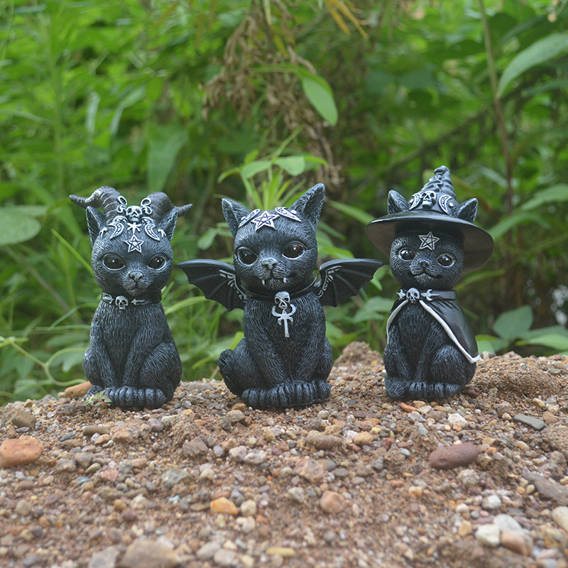 Halloween Magic Cat Resin Craf - đánh giá và giá Bonsai Garden For Desk