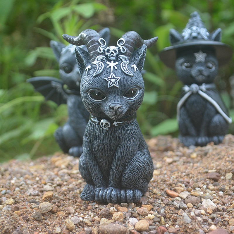 Halloween Magic Cat Resin Craf - đánh giá và giá Bonsai Garden For Desk