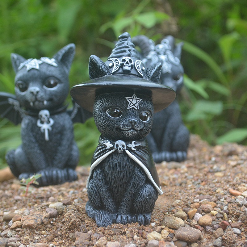 Halloween Magic Cat Resin Craf - đánh giá và giá Bonsai Garden For Desk
