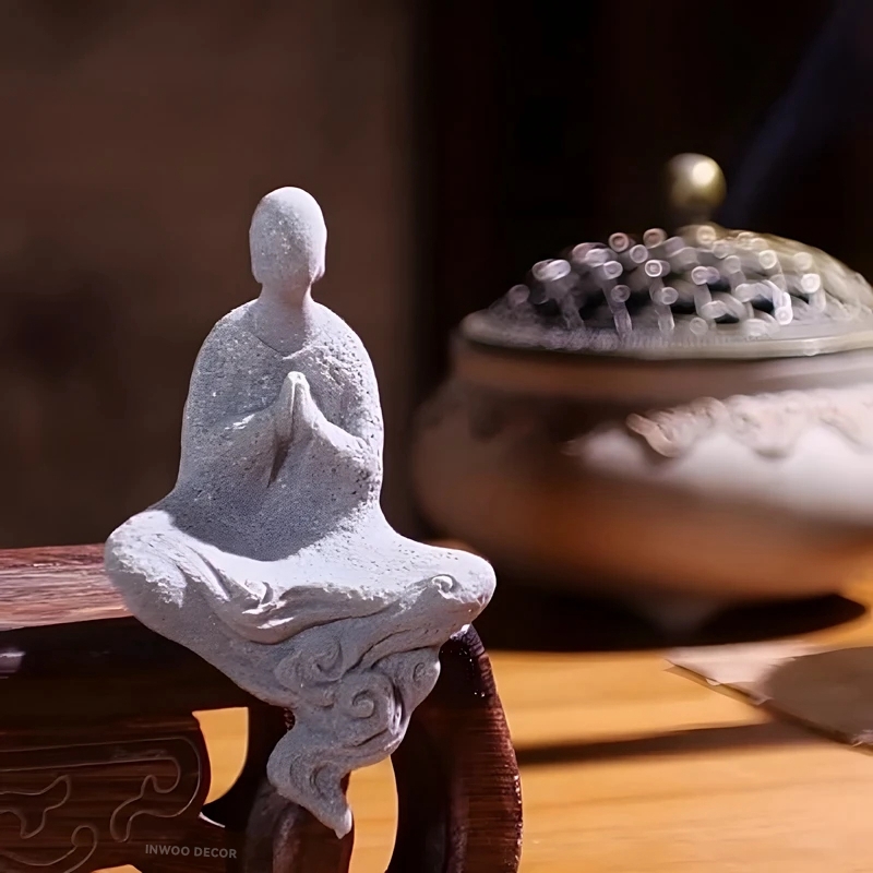 Stone Buddha Statue Little Mon - đánh giá và giá Bonsai Garden For Desk