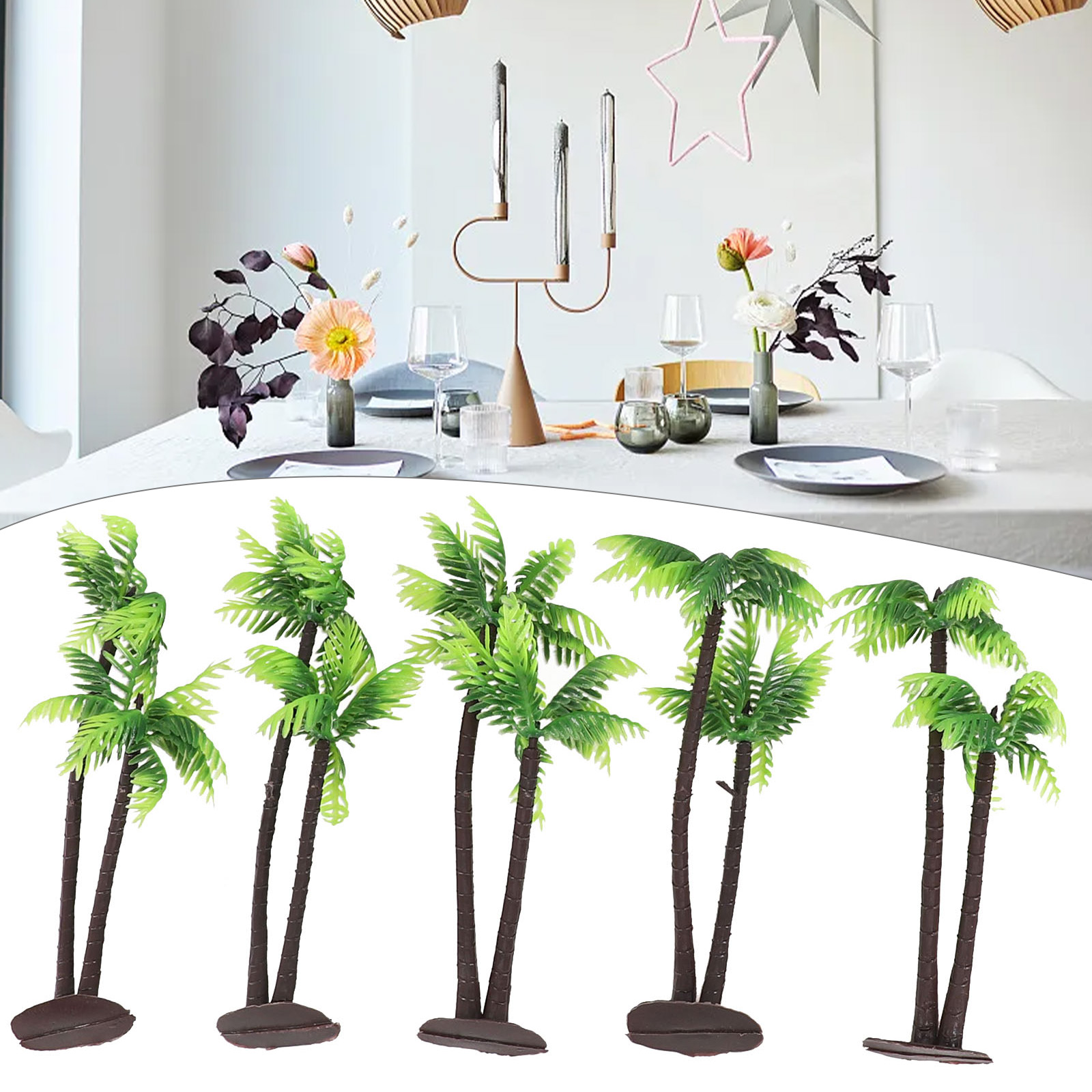 5Pcs Artisan-Inspired Coconut  - đánh giá và giá Bonsai Garden Layout