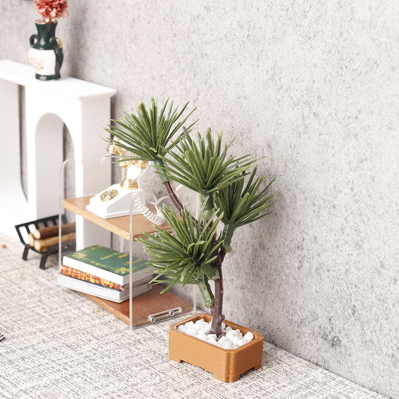 1Pcs 1/12 Dollhouse Simulation - đánh giá và giá Bonsai Garden Plants