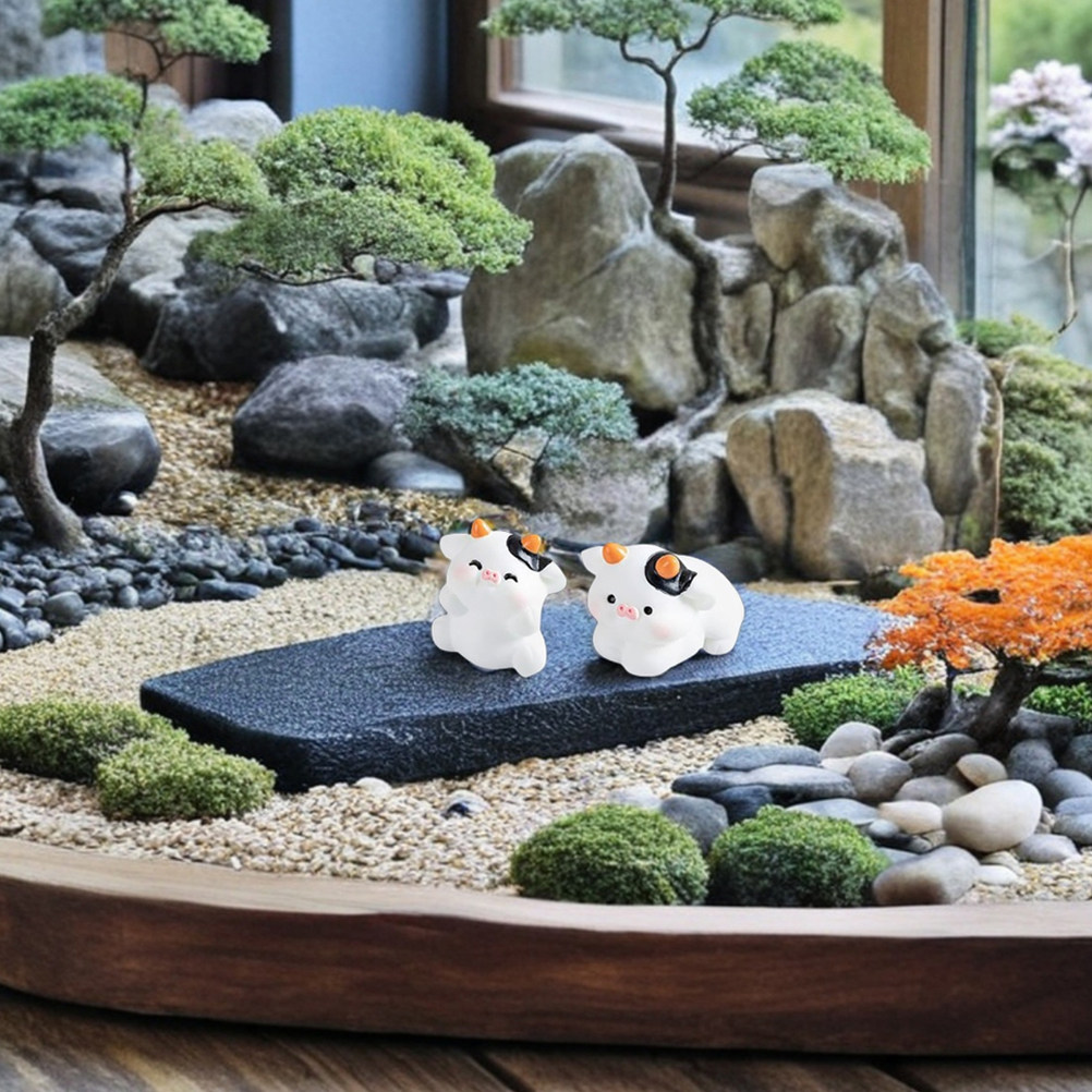 10Pcs Mini Cow Resin Figurines - đánh giá và giá Bonsai Garden For Desk