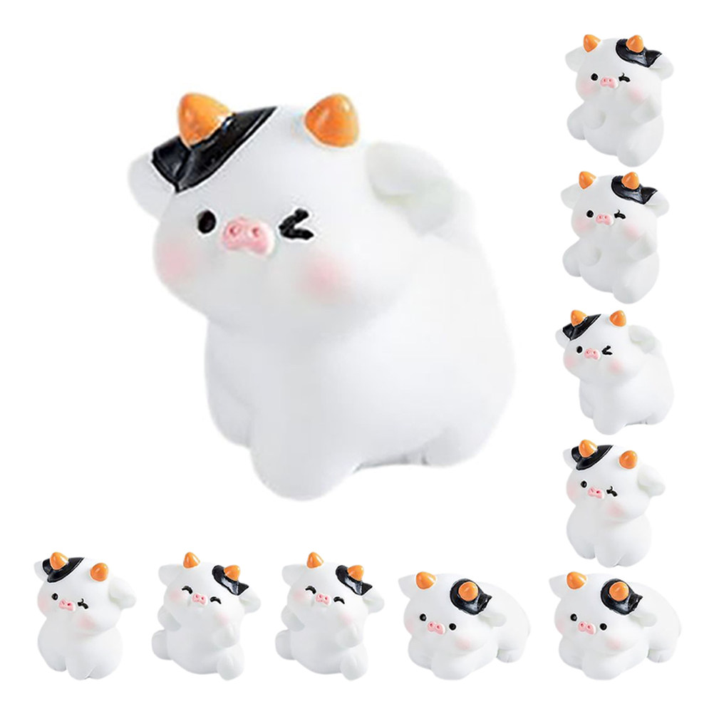 10Pcs Mini Cow Resin Figurines - đánh giá và giá Bonsai Garden For Desk